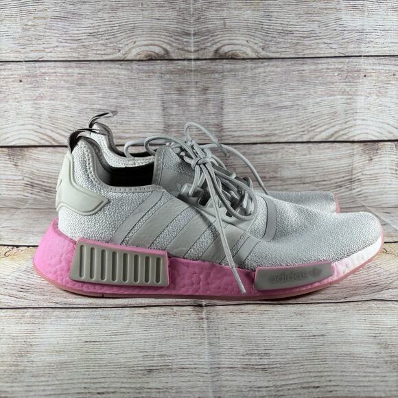 Adidas NMD R1 Womens Size 11 Running Sneakers Grey Pink White GW9462 - Picture 8 of 13